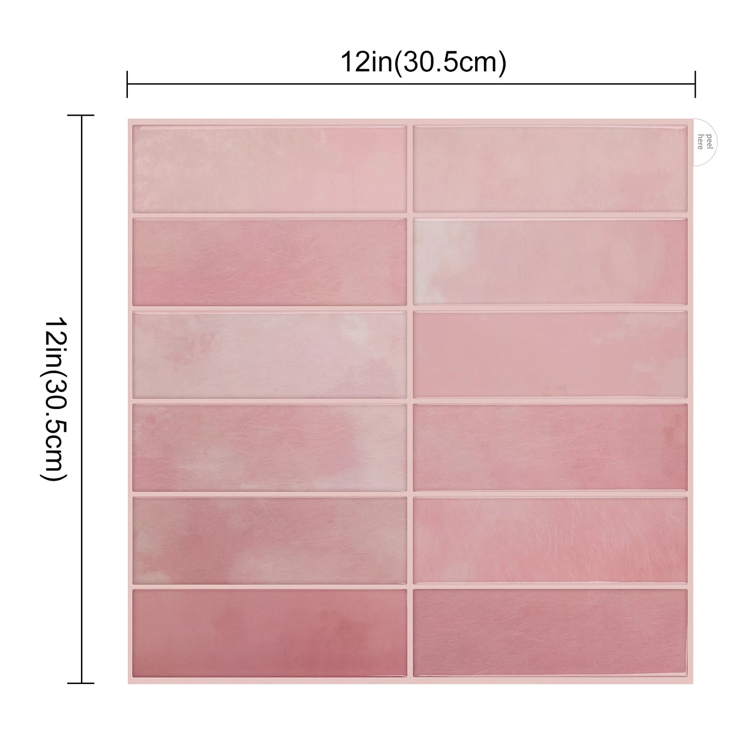 Peel & Stick 3D Wall Tiles (4-Pack)