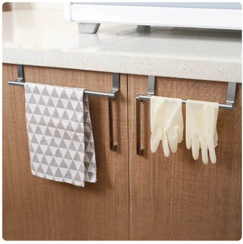 Over-the-Door Stainless Steel Towel Holder