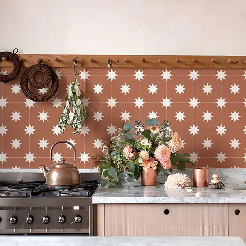 Patterned Peel & Stick Tile Decals (Set of 10)