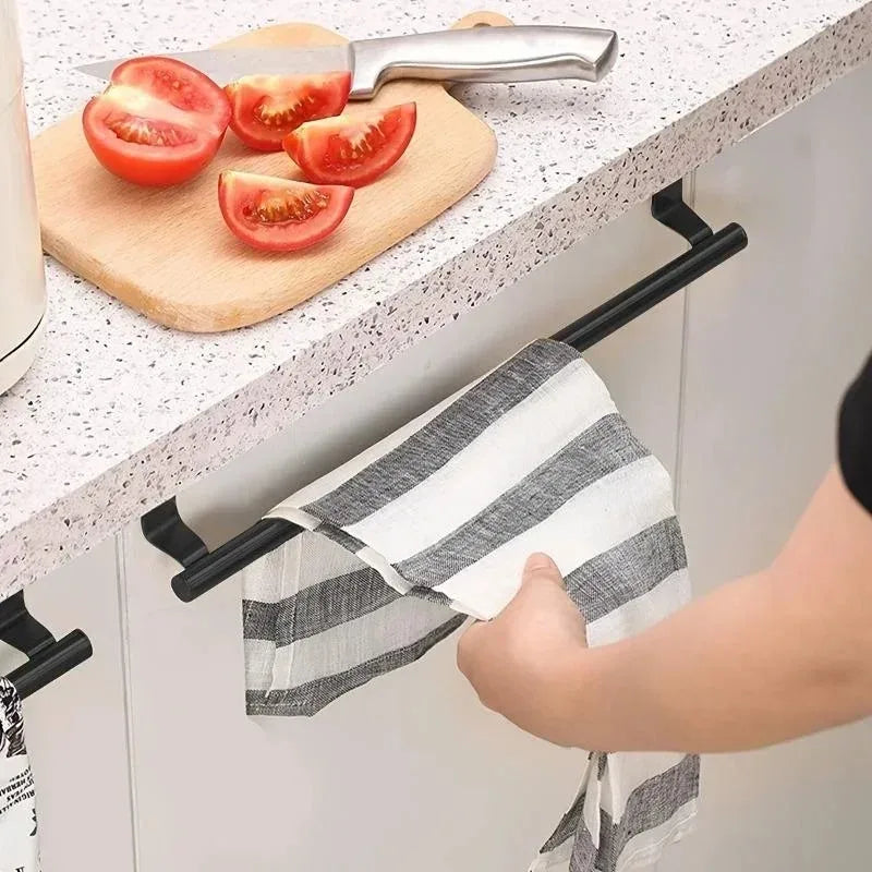 Over-the-Door Stainless Steel Towel Holder