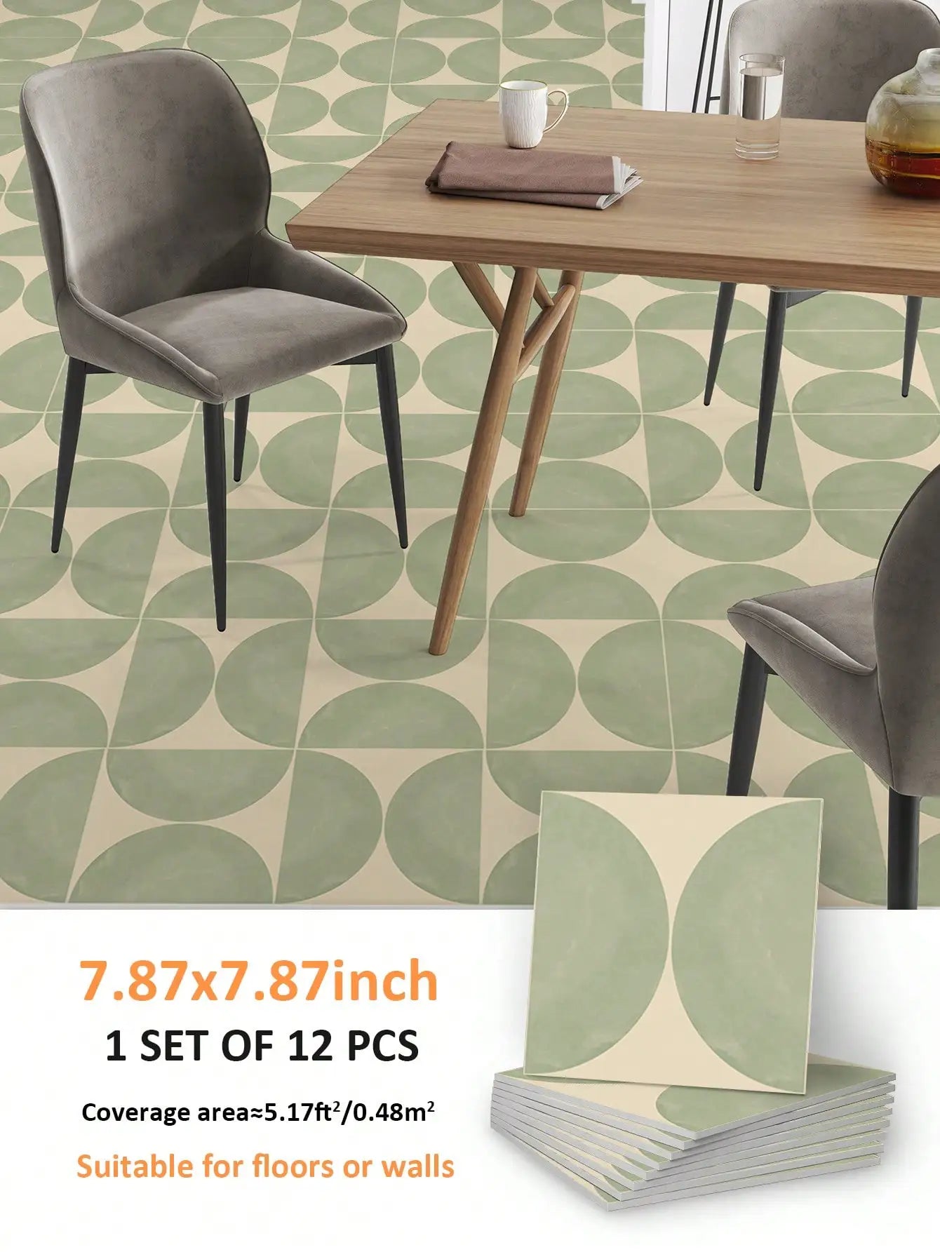 Geometric Pattern Floor Decals (12 Pack)