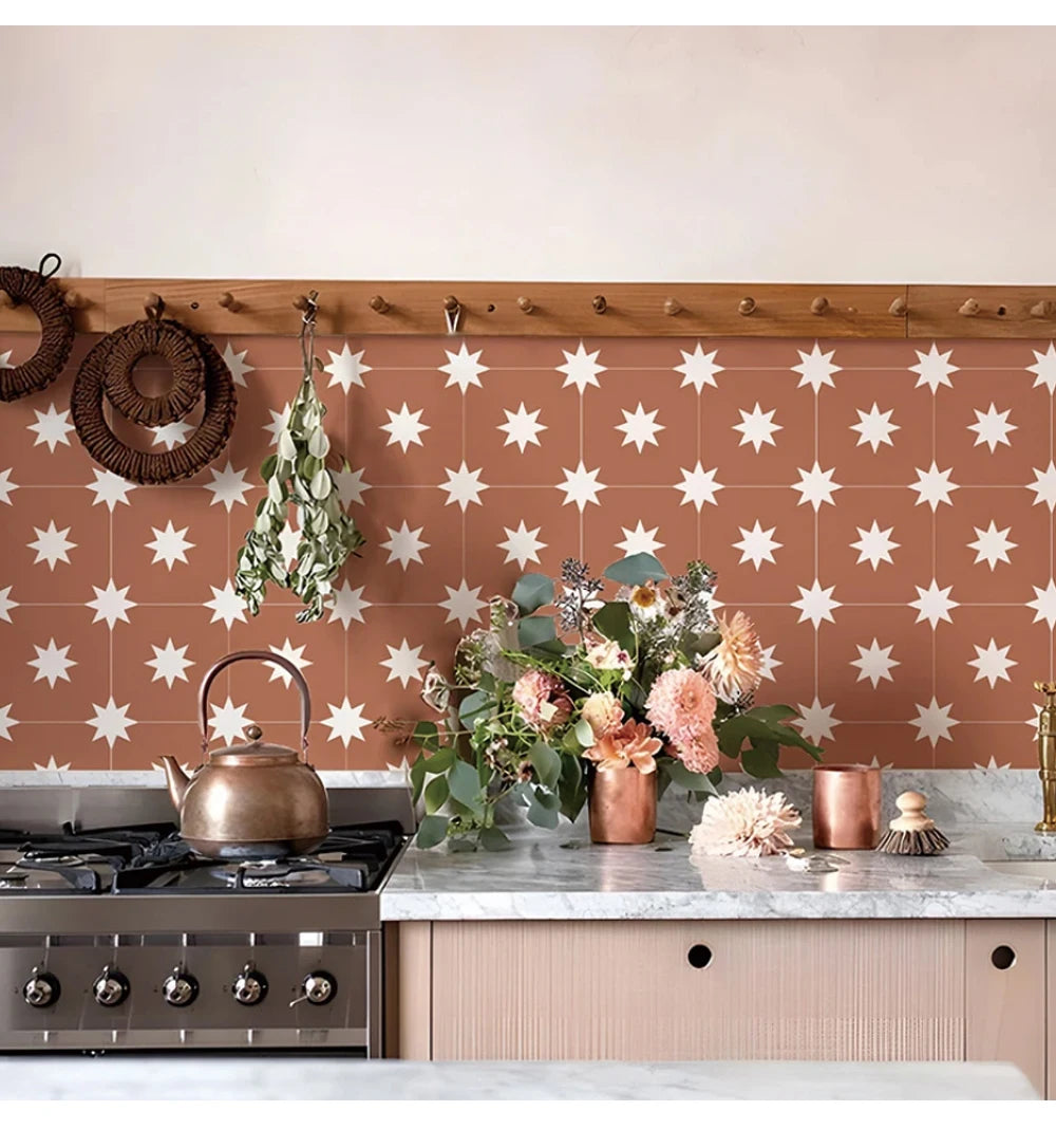 Patterned Peel & Stick Tile Decals (Set of 10)