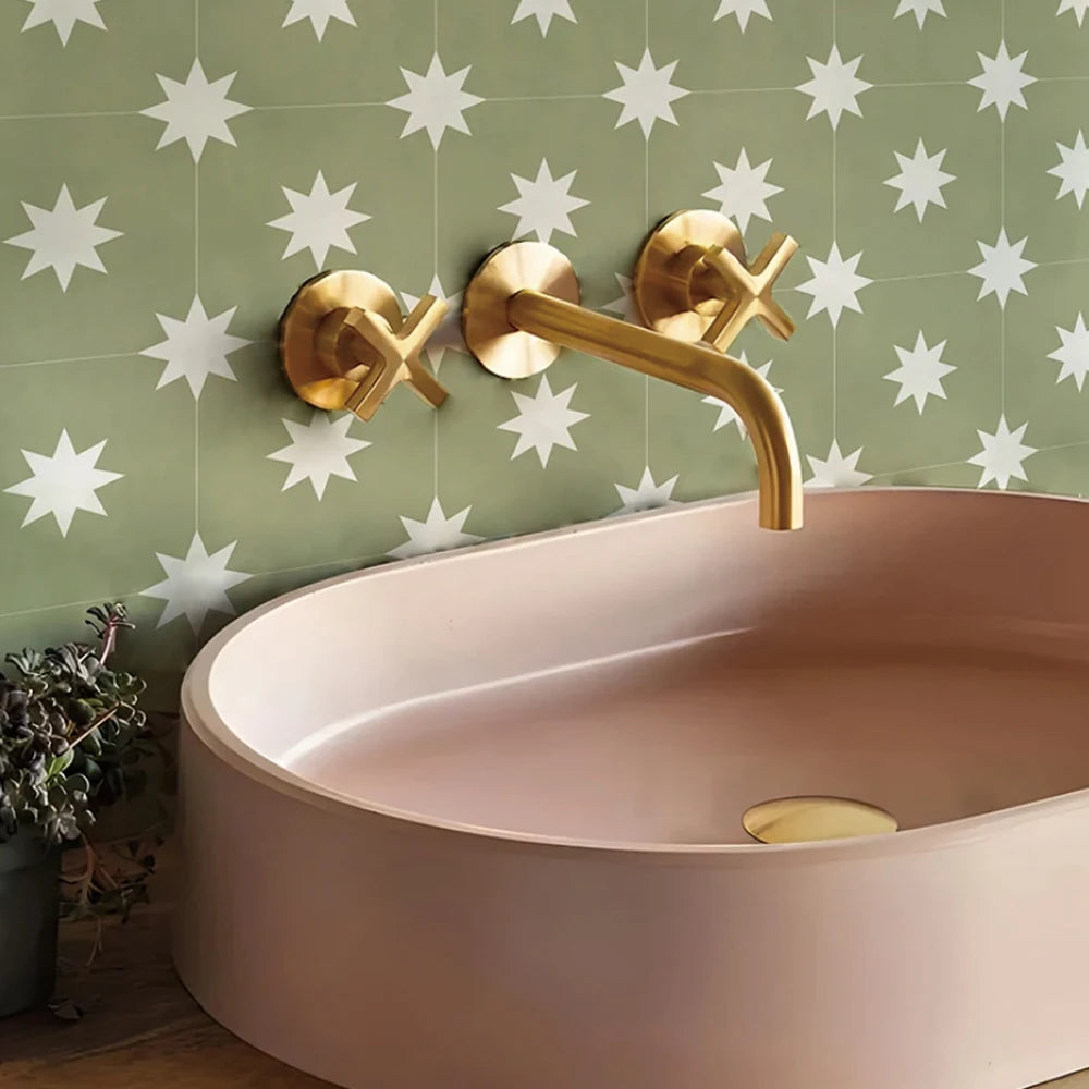 Patterned Peel & Stick Tile Decals (Set of 10)