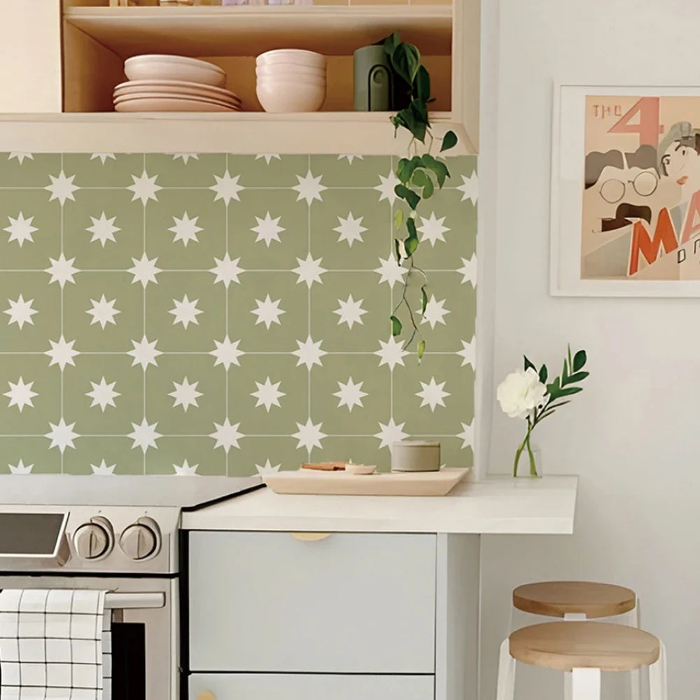 Patterned Peel & Stick Tile Decals (Set of 10)