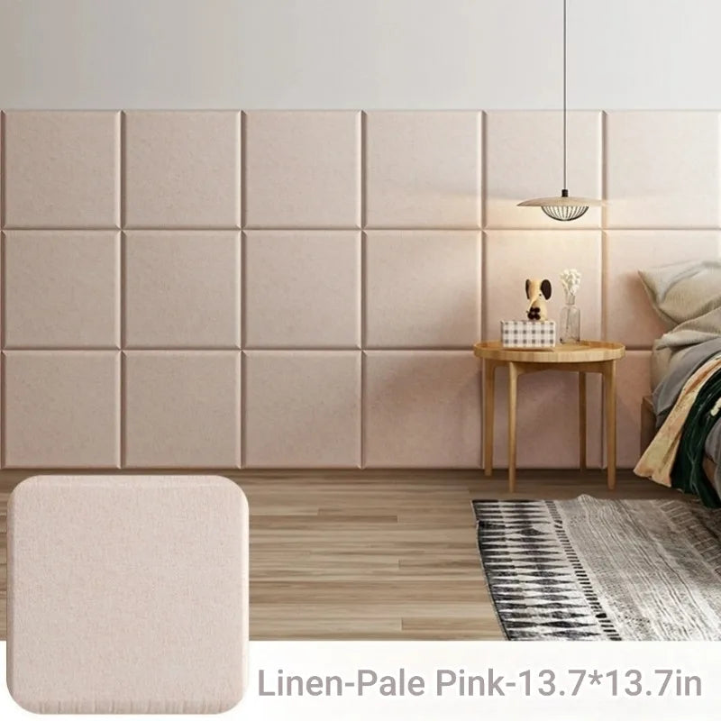 Soft Linen Wall Panels | Peel & Stick Comfort