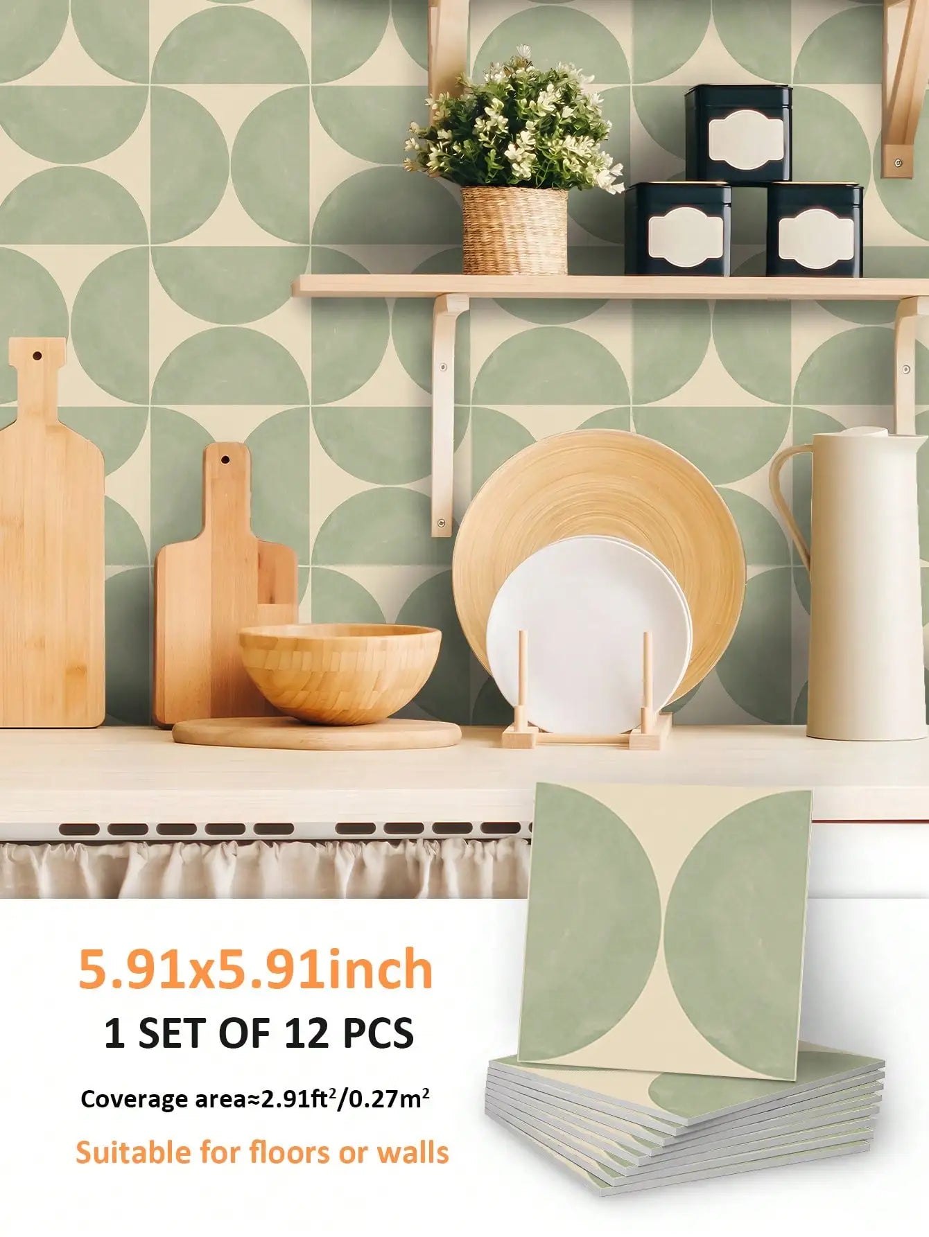 Geometric Pattern Floor Decals (12 Pack)