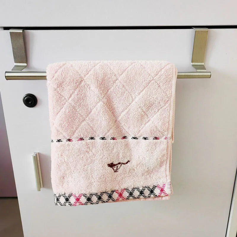 Over-the-Door Stainless Steel Towel Holder