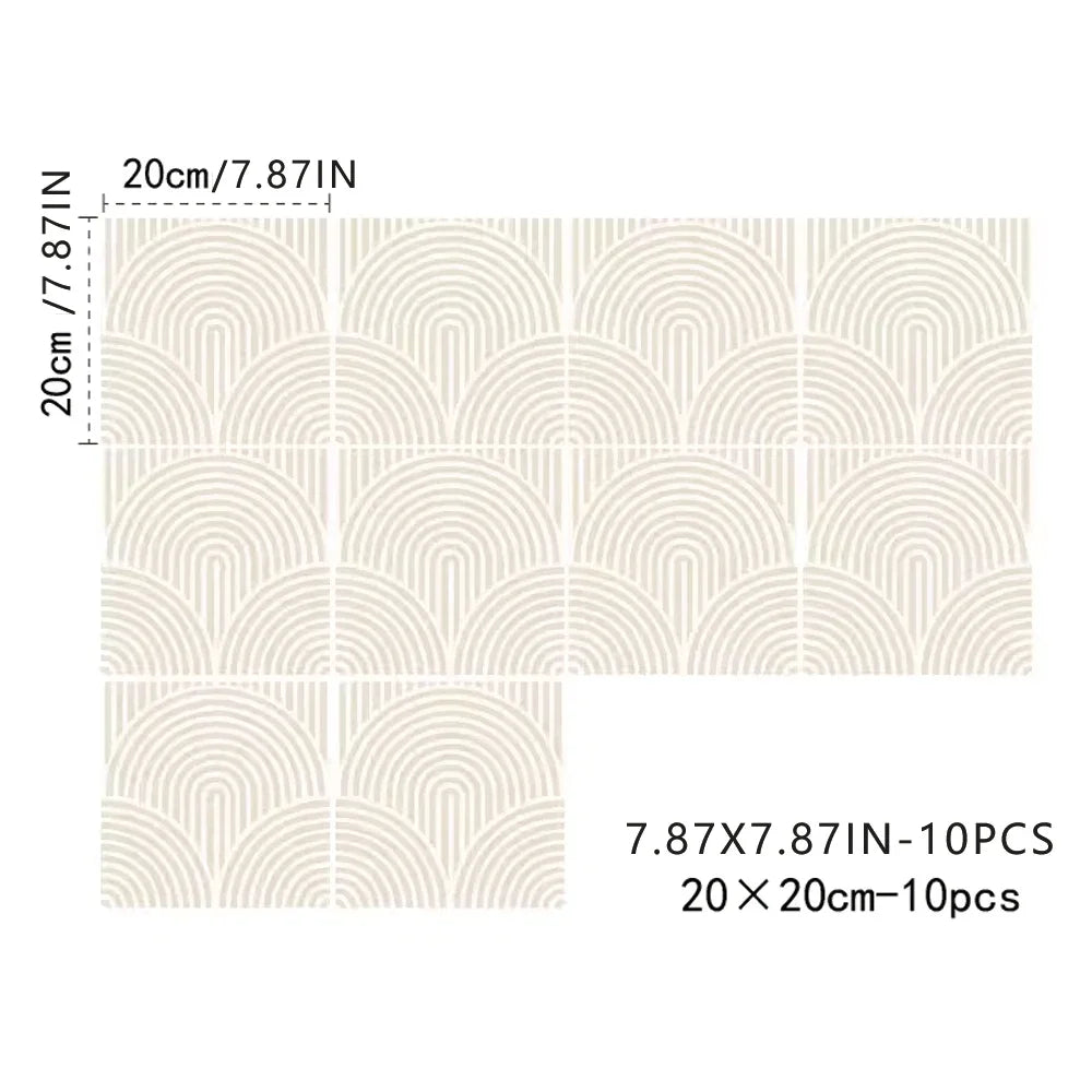 Abstract Peel-and-Stick Tile Decals (10-Pack)