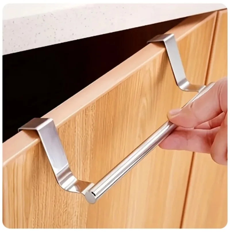 Over-the-Door Stainless Steel Towel Holder