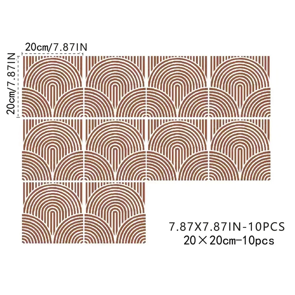 Abstract Peel-and-Stick Tile Decals (10-Pack)