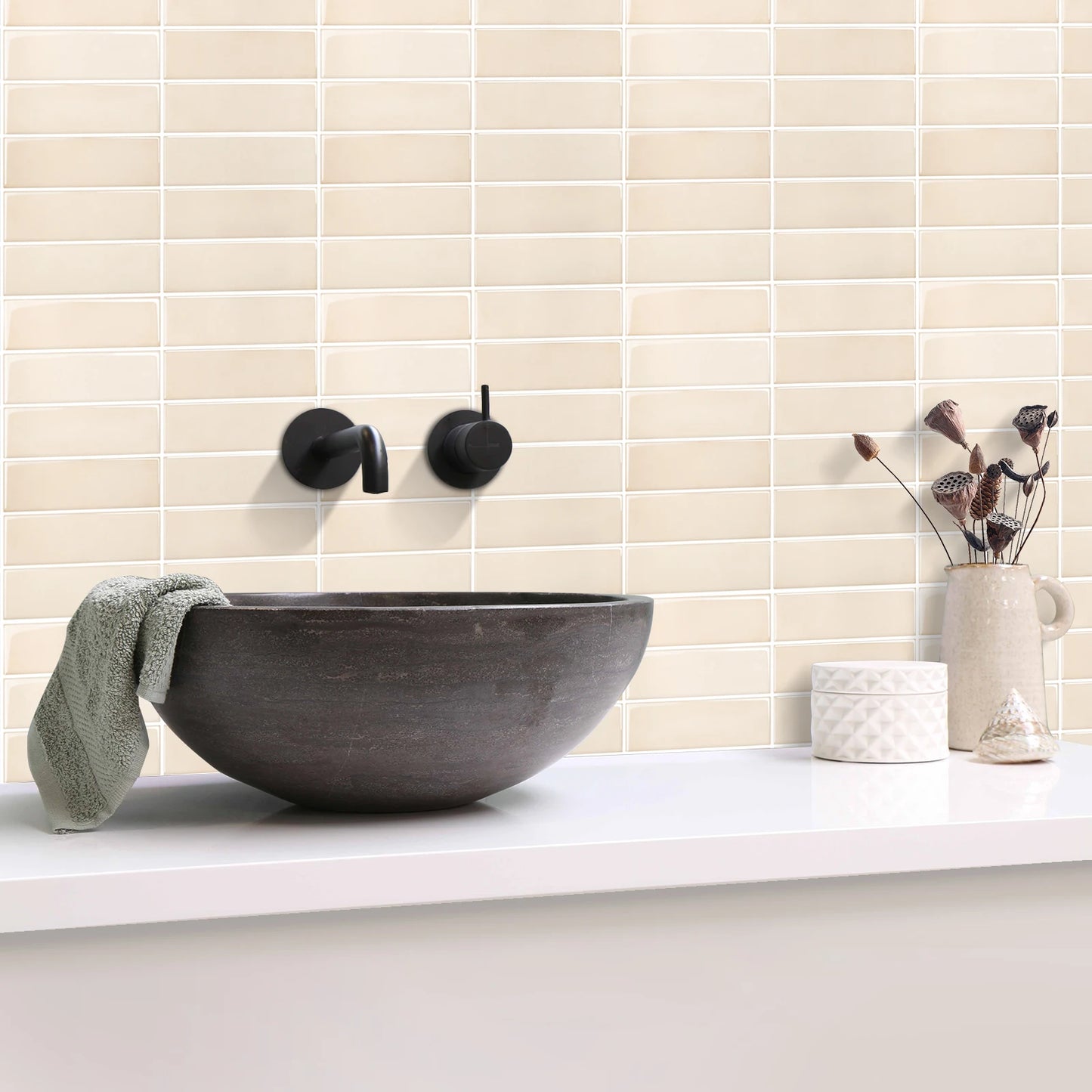 Peel & Stick 3D Wall Tiles (4-Pack)