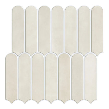 3D Fish Scale Peel-and-Stick Tile Accents (Matte Finish)