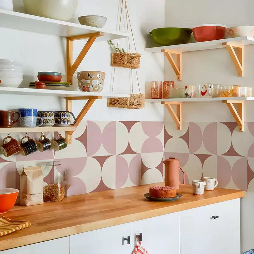 Peel & Stick Geometric Tile Decals (10-Pack)
