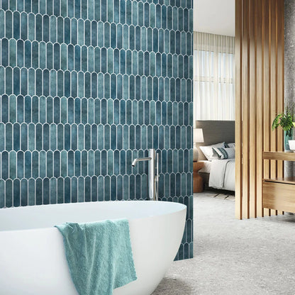 Fish Scale Peel-and-Stick Wall Tiles (30cm x 30cm)