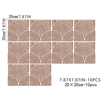 Abstract Peel-and-Stick Tile Decals (10-Pack)