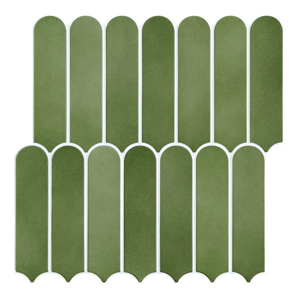 3D Fish Scale Peel-and-Stick Tile Accents (Matte Finish)