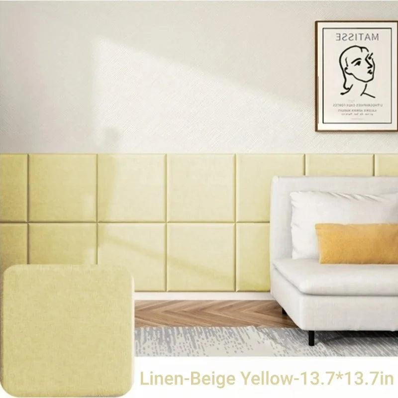 Soft Linen Wall Panels | Peel & Stick Comfort