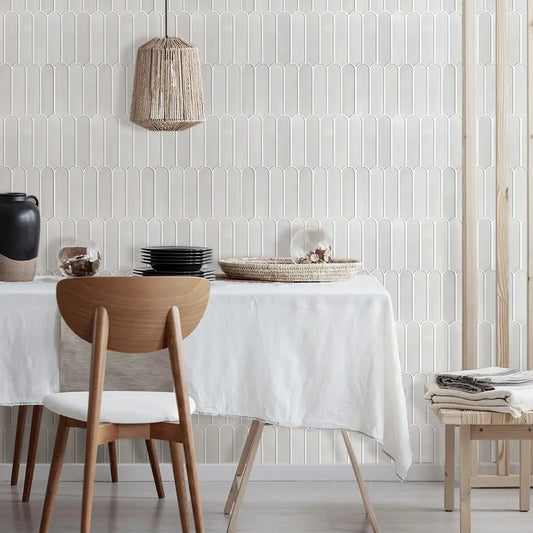 3D Fish Scale Peel-and-Stick Tile Accents (Matte Finish)