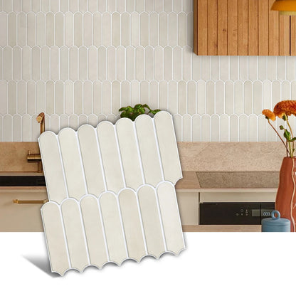 3D Fish Scale Peel-and-Stick Tile Accents (Matte Finish)