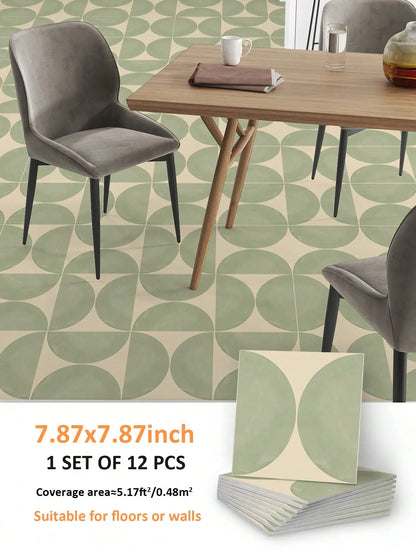 Geometric Pattern Floor Decals (12 Pack)
