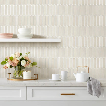 3D Fish Scale Peel-and-Stick Tile Accents (Matte Finish)