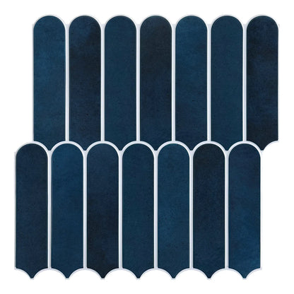 3D Fish Scale Peel-and-Stick Tile Accents (Matte Finish)