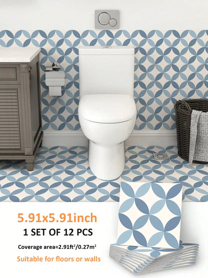 Geometric Pattern Floor Decals (12 Pack)