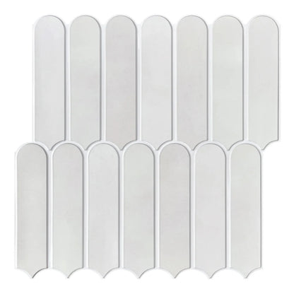 3D Fish Scale Peel-and-Stick Tile Accents (Matte Finish)