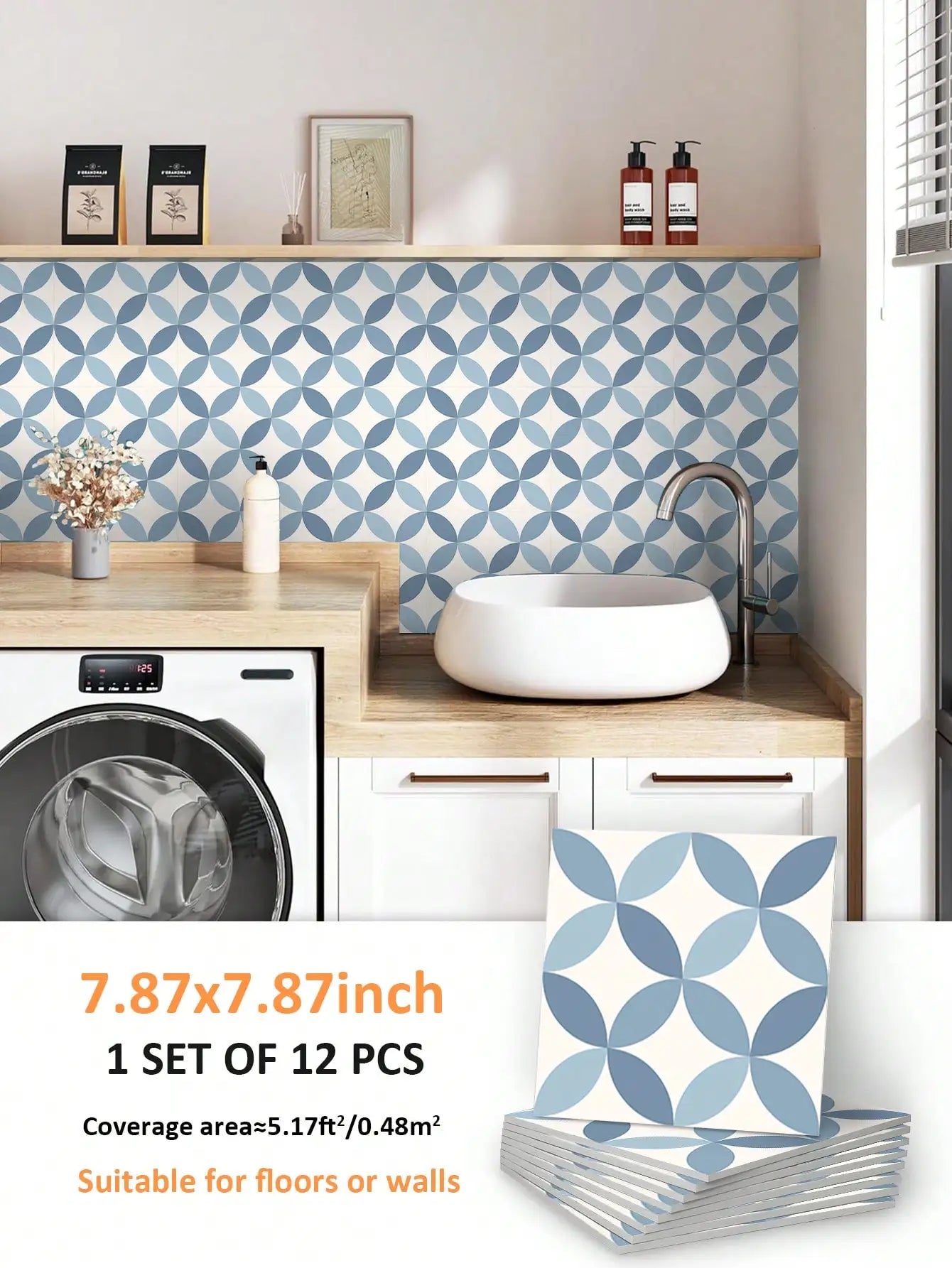 Geometric Pattern Floor Decals (12 Pack)