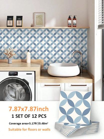 Geometric Pattern Floor Decals (12 Pack)