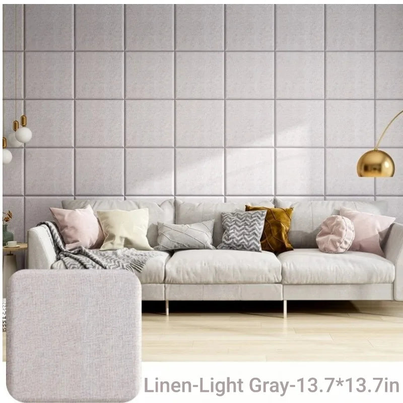 Soft Linen Wall Panels | Peel & Stick Comfort