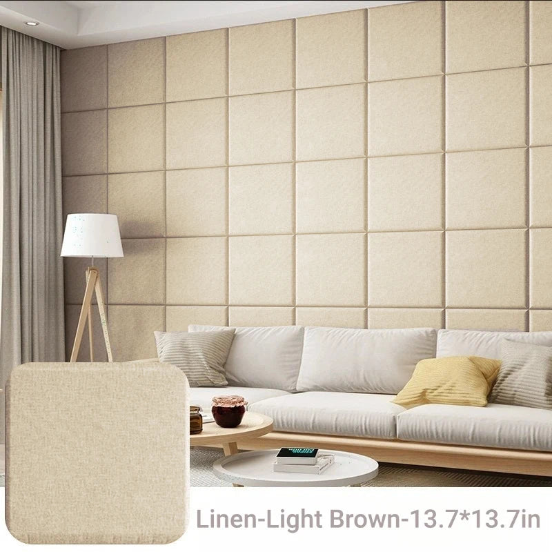 Soft Linen Wall Panels | Peel & Stick Comfort