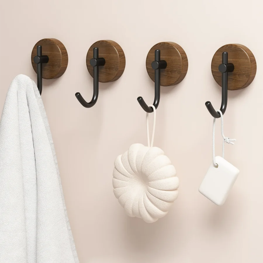 Walnut Wood Adhesive Hook