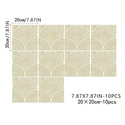 Abstract Peel-and-Stick Tile Decals (10-Pack)