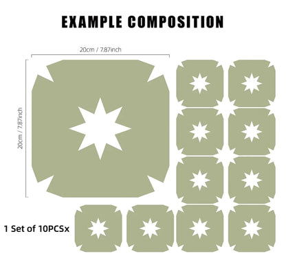 Patterned Peel & Stick Tile Decals (Set of 10)