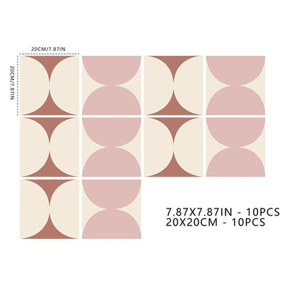 Peel & Stick Geometric Tile Decals (10-Pack)