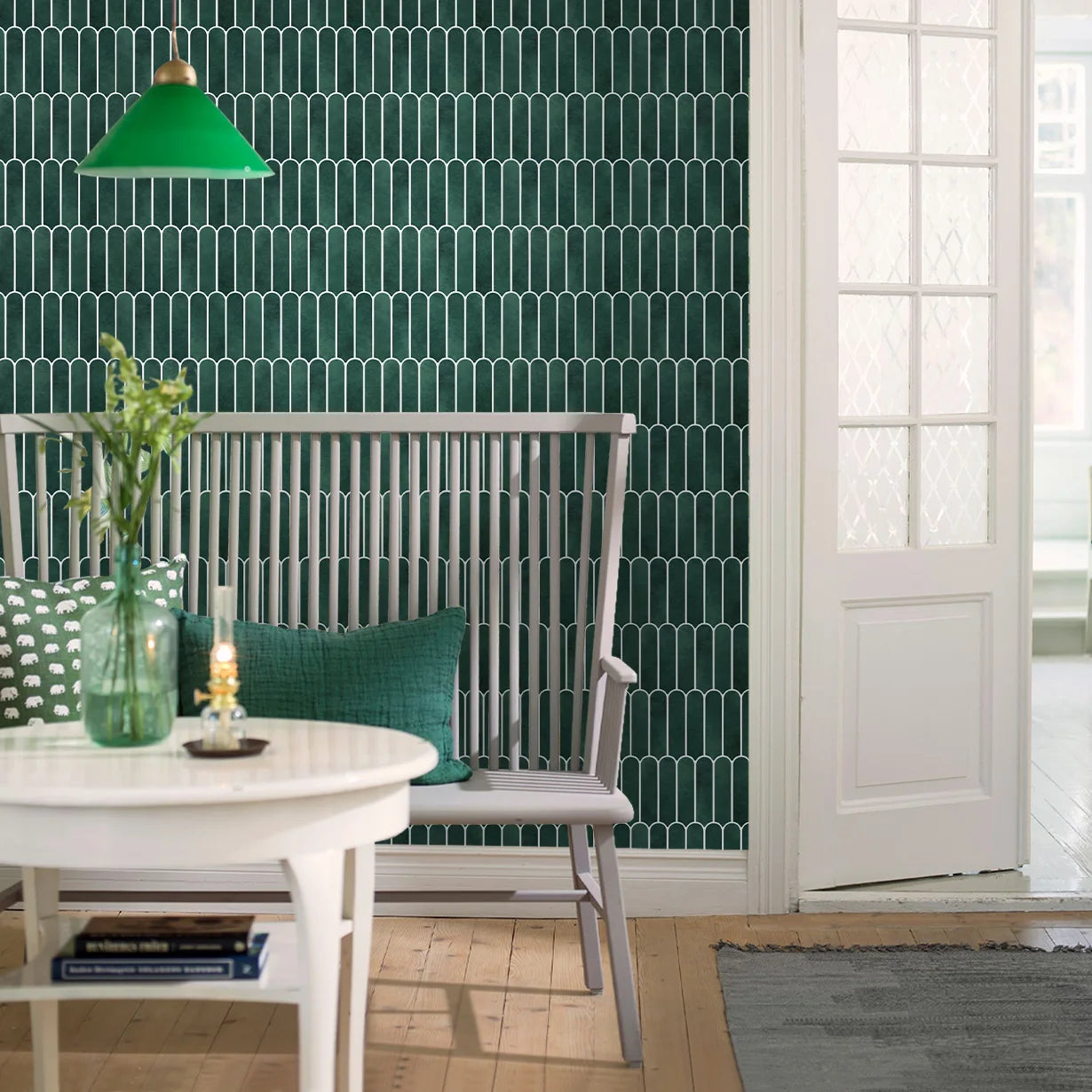 3D Fish Scale Peel-and-Stick Tile Accents (Matte Finish)